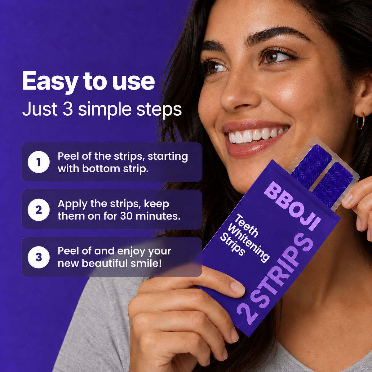 BBOJI™ Purple Teeth Whitening Strips